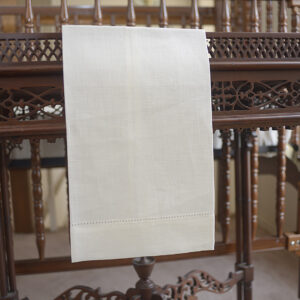 Linen Hemstitch Guest Towel – English Bone-China colored