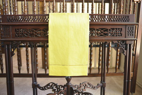 Lemon Verbena Hemstitch Towel