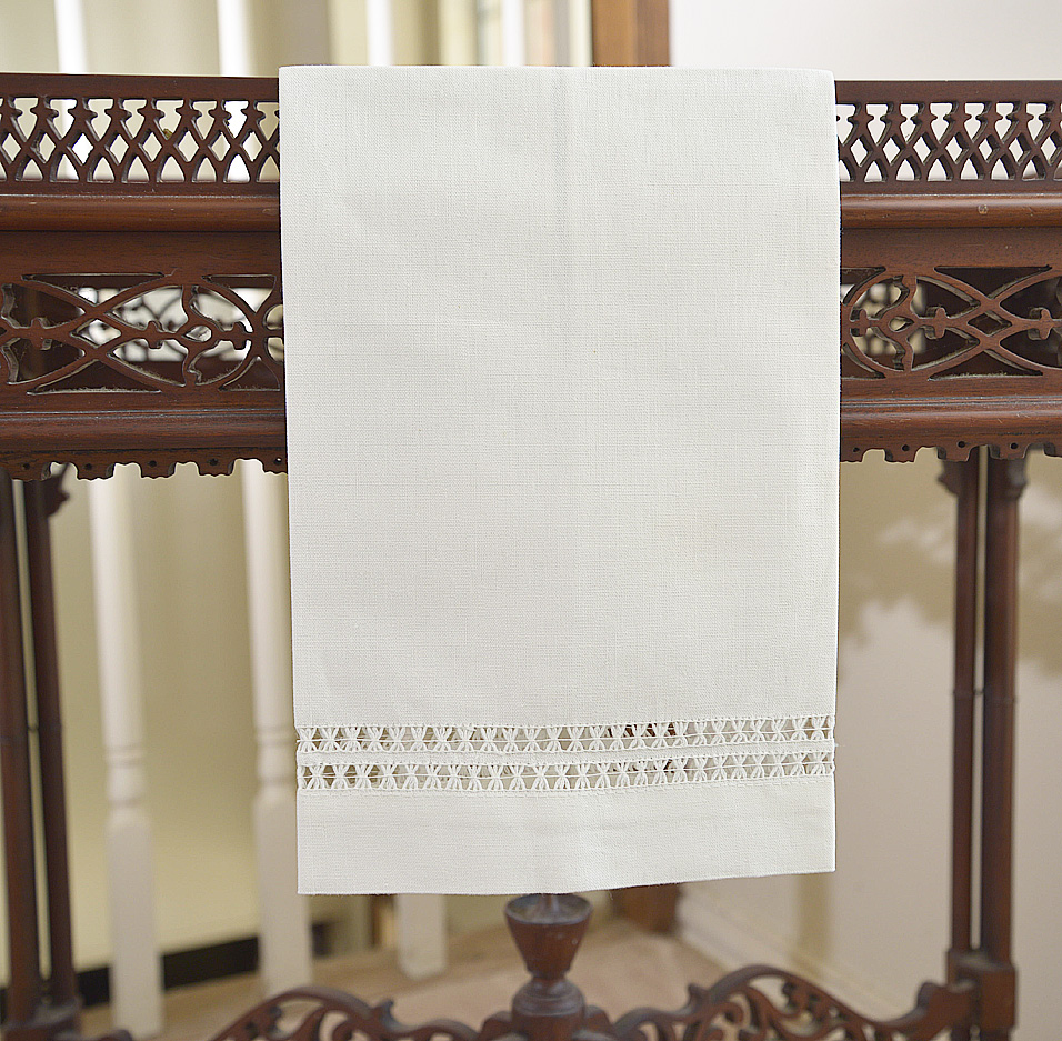 double twisted hemstitch guest towel